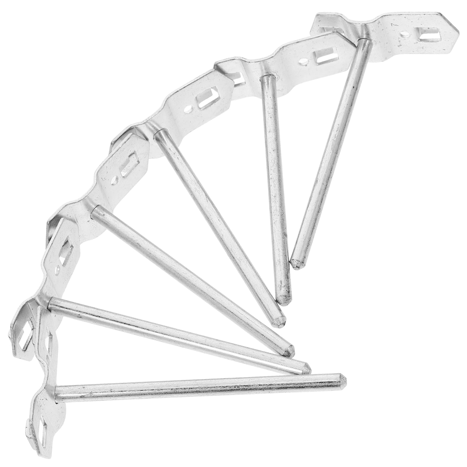FOMIYES 6Pcs Heavy Duty Plated Silver Pegboard Hooks for Garage and Home Tool Hanging