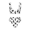 thumbnail image 6 of Rocae Black Rabbit for Bikini Set for Women Two Piece Sexy High Swimsuits Split Crossover Bikini Large, 6 of 9