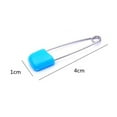 thumbnail image 2 of Minkissy 100Pcs Baby Safety Pin Assorted Color Locking Plastic Heads for Diaper Fixing and Nursing Cloth Fixing 5.4*1In, 2 of 8