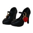 thumbnail image 4 of guohui 1Pair High Shoes For Blythe Dolls 1/6 Fashion Shoes For Licca black, 4 of 9