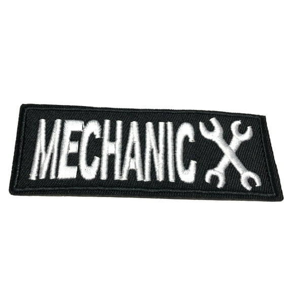 Mechanic 4" W x 1.5" T Iron/Sew On Decorative Patch