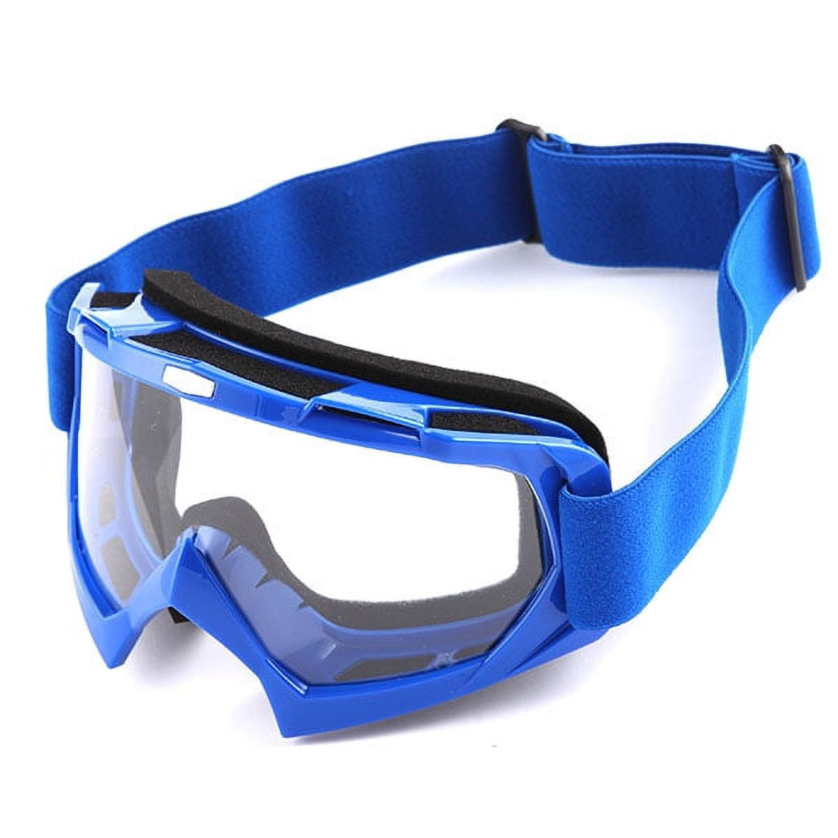 1Storm Adult Motocross Helmet BMX MX ATV Dirt Bike Helmet Racing Style HF801 + Goggle + Gloves Bundle; Sonic Blue
