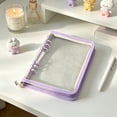 thumbnail image 4 of Two Color Zipper Notebook Cover, Transparent PVC Soft Cover Binder, A5 Loose-leaf Folder, Storage Organizer for Notes and Documents(C), 4 of 5