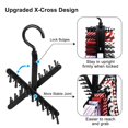 thumbnail image 3 of Tie Rack Hanger   Tie Rack Holder with 20 Hooks Non-Slip Clips  360 Degree Swivel  Space Saving Plastic Tie Organizer, 3 of 9