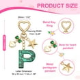 thumbnail image 2 of Uxcell Cute Initial Letter Keychain for Bag Backpack Purse Car Keys Green Letter P, 2 of 7
