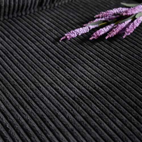 83.86"Corduroy Fabric sofa,Modern Compressed Couch,3-Seater Sofa, Furniture for Living Room,Bedroom,office ,Black
