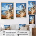 thumbnail image 4 of Designart "Coastline with Spanish Windmills II" Cityscapes Floater Framed Canvas Art Print, 4 of 7