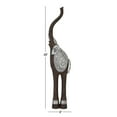 thumbnail image 4 of 8" x 38" Brown Polystone Elephant Sculpture, by DecMode, 4 of 11