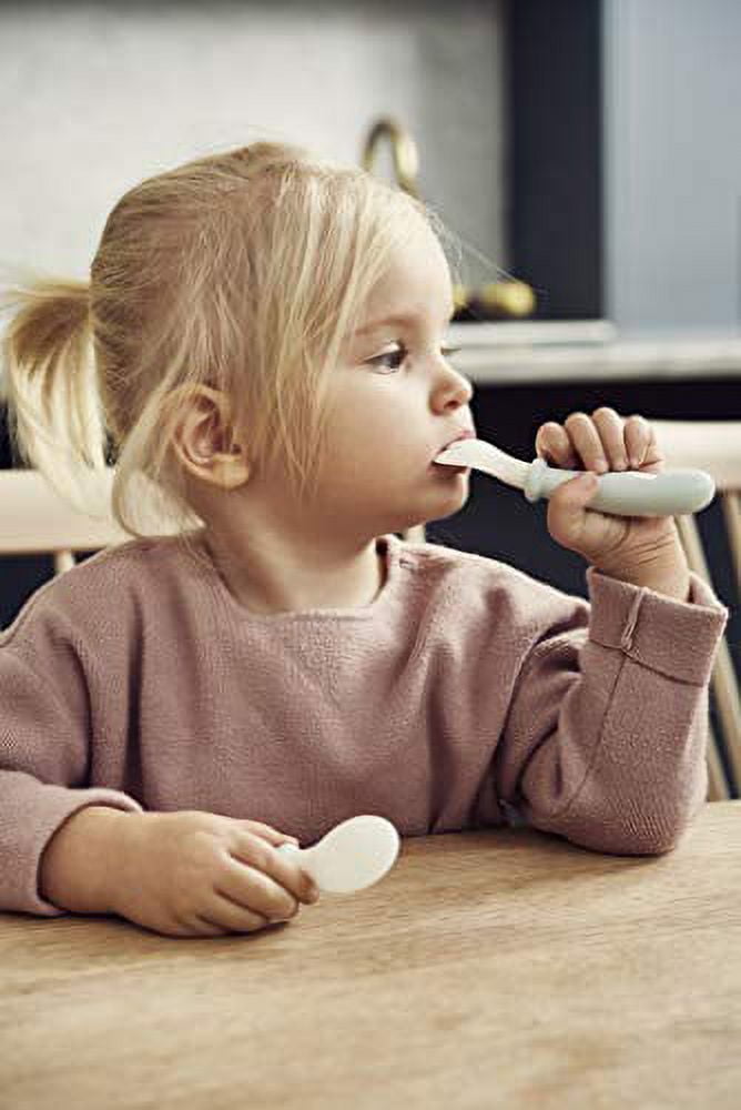 BabyBjorn 2-Piece Powder Green Flatware Set