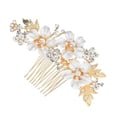 thumbnail image 2 of MasteelfCA Rhinestone Flower Hair Comb Rhinestone Bridal Hair Comb Wedding Hair Comb, 2 of 7