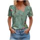 thumbnail image 1 of Top de Verano Mujeres Cuello en V Casual Top de Manga Corta, Ligera Primavera Y Blusa de Verano para las Mujeres, 1 of 5