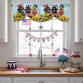 thumbnail image 3 of Independence Day Tie Up Valances Curtain, Adjustable Kitchen U.S. Flag Themed Cute Dog Farmhouse Sunflower Valances for Windows Decor, Rod Pocket Short Curtains Set for Bedroom/Bathroom, 60"x18", 3 of 9