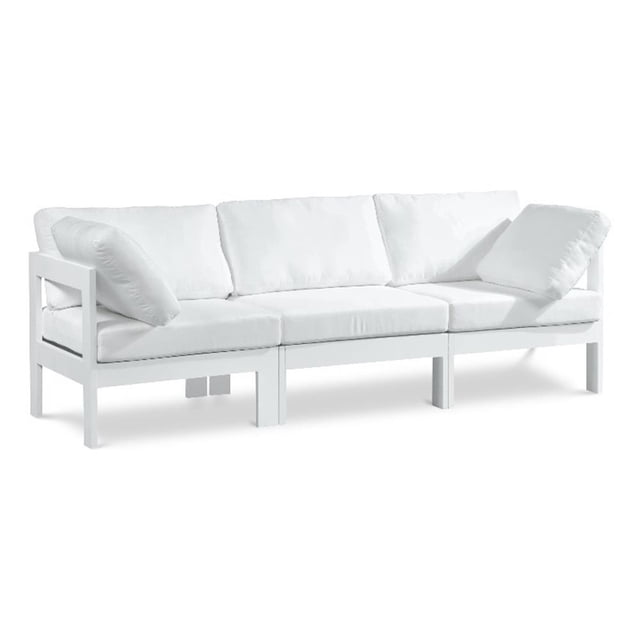Meridian Furniture Nizuc Canapé Modulaire d'Extérieur Blanc pour Patio