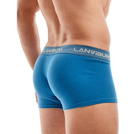 

Gubotare Boxer Briefs For Men Men s Jockstrap Underwear Breathable Mesh Athletic Supporter Cotton Pouch Jock Briefs Blue M
