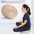 thumbnail image 6 of MGAXYFF Light-Yellow Natural-Straw Circular Outdoor Pouf, Soft and Comfortable, 6 of 8