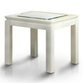 thumbnail image 2 of Furniture of America Lalia Glass Top End Table, White, 2 of 5