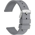 thumbnail image 1 of Bracelet de Montre en Caoutchouc Silicone, 18mm, Gris, 1 of 6