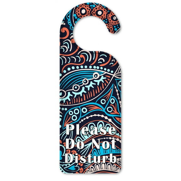 Do Not Disturb Door Knob Hanger Sign - Abstract Fishes