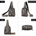 thumbnail image 7 of FORMRS Womens Crossbody Sling Bag Travel Daypack Shoulder Chest Backpack, Purple Floral Pattern, 7 of 7