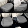 thumbnail image 2 of Funda de asiento de coche BOPUOVRE de lujo, piel sintética, gris, ajuste universal, 2 of 6