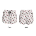 thumbnail image 3 of Balery Cherry Berries Pantalones cortos deportivos para mujer con forro y dos bolsillos, elásticos, para entrenamiento, gimnasio, yoga-Large, 3 of 7