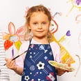 thumbnail image 3 of Blue Soccer Elements Pattern Kids Aprons for Girls and Boys,Adjustable Neck Strap Toddler Aprons for Kids Cooking Baking, 3 of 7