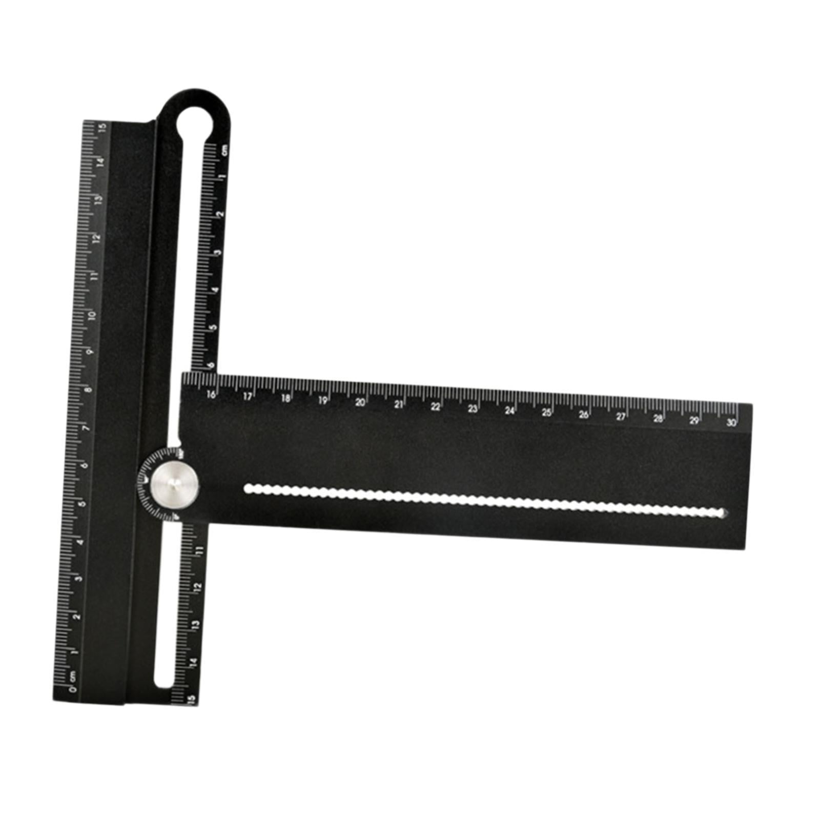JISADER Angle Ruler 12 inch / 310 mm Black Architects Angle Protractor