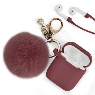 AirPods Pro Case Cover With Ear Tips & Pom Pom Keychain – Protective Silicone Case Kit (Light Pink)