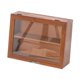 thumbnail image 2 of Gabinete de almacenamiento de escritorio, caja de madera para guardar cosméticos, retro, de 2 niveles, expositor de escritorio, estante para guardar b, 2 of 9