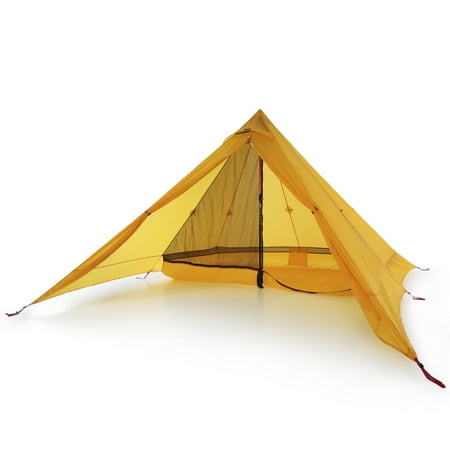 - Ultralight 2 Person Tent Portable Backpacking Tent Double-Side Silicone Coating Water-resistant Outdoor Camping Tent Tarp Sun Shelter Awning