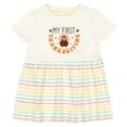thumbnail image 3 of Inktastic My First Thanksgiving Girls Baby Dress, 3 of 5