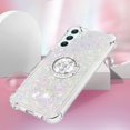 thumbnail image 5 of Case for Samsung Galaxy A25 5G, Galaxy A25 5G Case Girls Women Glitter Clear TPU Cute Bling Love Quicksand Sparkle Case with Stand Shockproof Liquid Case for Samsung Galaxy A25 5G Colorful YBZ, 5 of 14