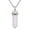 White, variant on Natural Clear Quartz Gemstone Hexagonal Pointed Reiki Chakra Pendant Necklace 20" High-grade Tin Gift Box