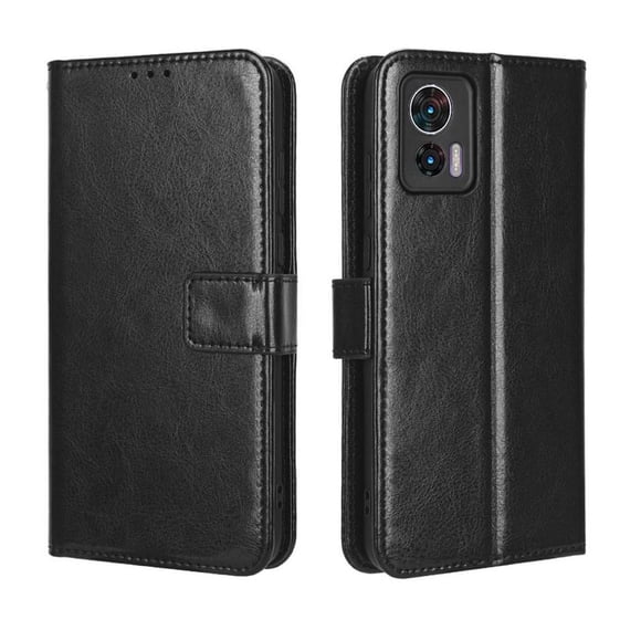 Funda tipo libro para Motorola Edge 30 Neo, cartera todo‑en‑uno, funda multifuncional con tarjetero y correa de muñeca desmontable