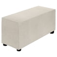 thumbnail image 1 of Stretch Ottoman Cover Rectangular Fit Length 33"-40", Medium, Beige, 1 of 6