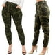 thumbnail image 2 of Pantalones Prolriy para mujer, cinturón de camuflaje, cargo, pantalones deportivos altos para mujer con cintura a juego, pantalones ajustados, pantalones de mujer, verde M, 2 of 4