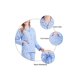 thumbnail image 2 of Apparonia Conjuntos de Pijama para Mujer Ropa de Dormir de Algodón Camisa de Manga Larga con Botones Al Frente y Pantalón Ropa de Dormir Cuello con Solapa Pjs Conjuntos de Descanso Linda Flor Azul S, 2 of 7