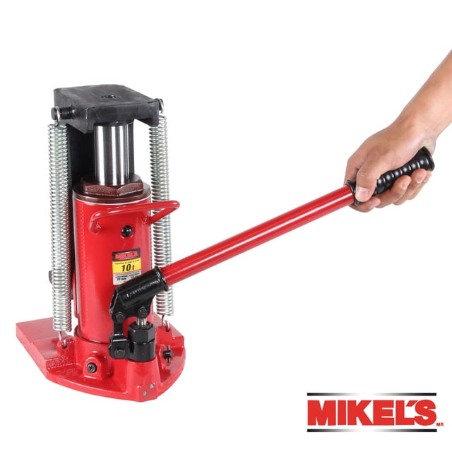 Gato Hidráulico MIKELS Industrial 10 Toneladas Altura Máxima 18 cm Altura Máxima de Cabezal 42.5 cm Soporta 20T GHUC-10