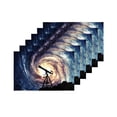 thumbnail image 4 of MKHERT Nebula Space Galaxy with Telescope Silhouette Placemats Table Mats for Dining Room Kitchen Table Decoration 12x18 inch,Set of 6, 4 of 4