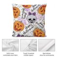 thumbnail image 4 of Funda de almohada de Halloween con diseño divertido y decorativo de felpa corta de 18 x 18 pulgadas, cojín para sofá cama de 18 x 18 pulgadas, 4 of 5