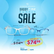 Screen Shades Mother's Day Bundle - Blue Light Blocking Computer Glasses - SS102 Crystal & SS601 Blue Fade - UV Protection - Relieve Eye Strain and Prevent Headaches From Device Use and Gaming