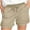 Khaki, variant on Goodtrade8 Womens Hiking Cargo Shorts Pocket Summer Workout Shorts Elastic Waist Casual Solid Color Women Short