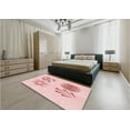 thumbnail image 4 of Ahgly Company Indoor Square Patterned Pastel Red Pink Area Rugs, 7' Square, 4 of 6