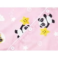 thumbnail image 3 of Beezizac Girls Pajama Panda Pink Satin Silky Short Sleeve & Pants Set Cute 2-Piece Summer Kid Jammies Size 6/7, 3 of 7