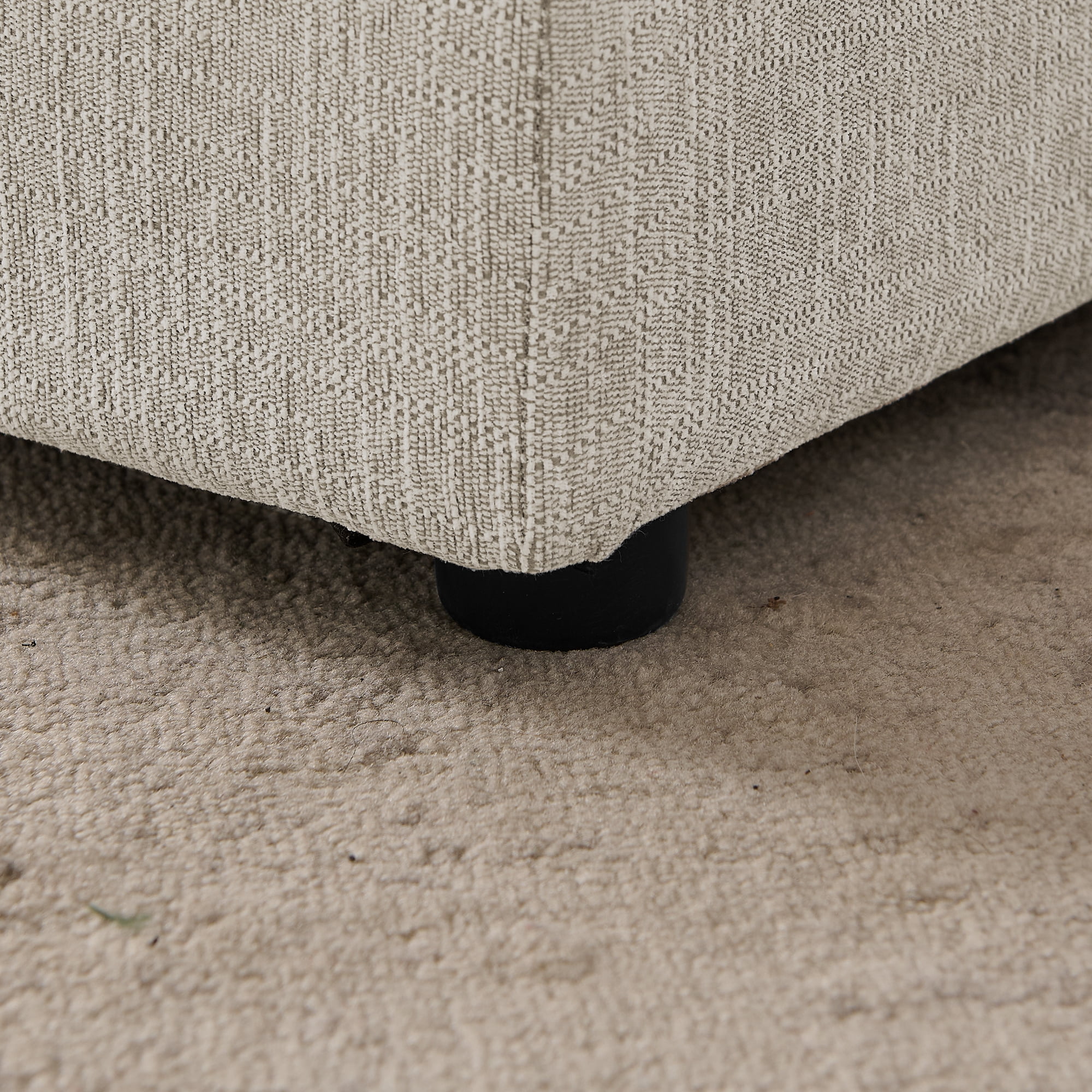 Oversized Pet Sofa for Medium/Large Dogs, Modern Irregular Wave Backrest, Single Armrest, Premium Breathable Linen Fabric, Soft Cushion & Low Plastic Feet, Beige