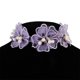 thumbnail image 2 of Collar de flores de encaje para perros y gatos, adorno bonito para el cuello para cachorros con cierre de langosta (púrpura S), 2 of 4