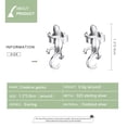 thumbnail image 4 of Gecko Animal Cartilage Stud Earrings for Women 925 Sterling Silver Halloween Climber Crawler Small Tragus Studs, 4 of 8