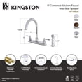 thumbnail image 5 of Kingston FB7798KLSP Knight Two-Handle 4-Hole 8" Centerset Kitchen Faucet with Side Sprayer in Brushed Nickel, 5 of 5