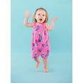 thumbnail image 6 of Little Star Organic Baby Girl 2 Pk Sleeveless Rompers, Size Newborn - 24 Months, 6 of 6