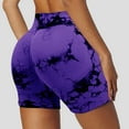 thumbnail image 2 of Womens Shorts Stretchy High Waisted Seamless Tie Dye Lifting Yoga Pants Fitness Trendy Activewear Workout Summer Flowy Shorts S-XL, 2 of 4